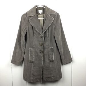 J. Jill Brownish Gray Corduroy Trench Coat XXS‎
